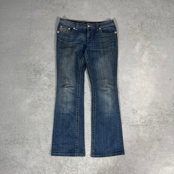 Miss Me JP6078 Bootcut Jeans Dark Wash Denim - Size: 29 - Picture 1 of 10